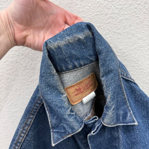 VTG Levis Type III 3 Blue Denim Trucker Jean Jacket 70595 0213 Mens 38 USA Made - Picture 6 of 9